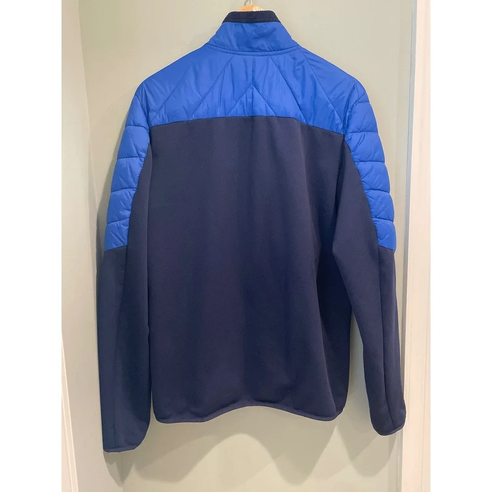 Champion Men's Medium Hybrid Puffer Jacket Full Zip‎ Lightweight Blue Navy